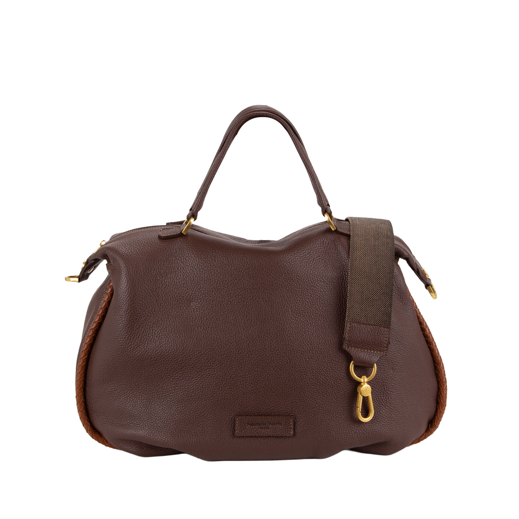 Borsa grande a mano in pelle da donna con decorazione V27601