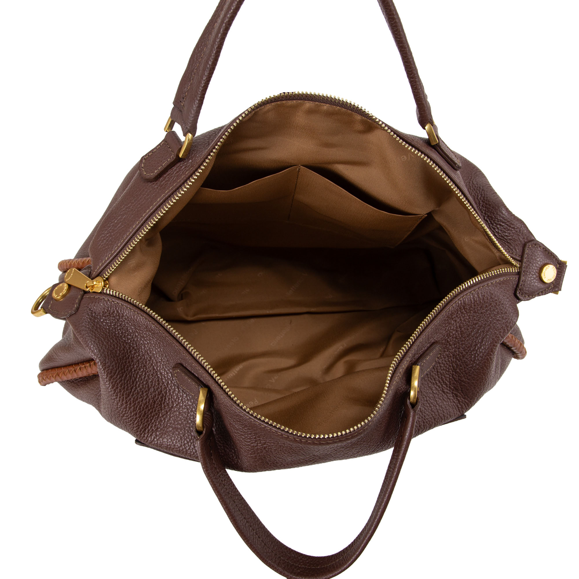Borsa media a mano in pelle da donna con decorazione V27602 - immagine 9