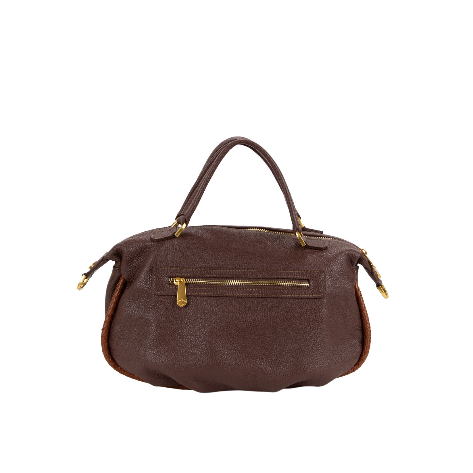 Borsa media a mano in pelle da donna con decorazione V27602 - immagine 4