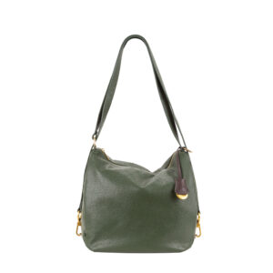 Sacca a spalla in pelle convertibile con spallacci regolabili che possono essere portati come zaino, tasche laterali, art. D27310 di Pelletteria Veneta
