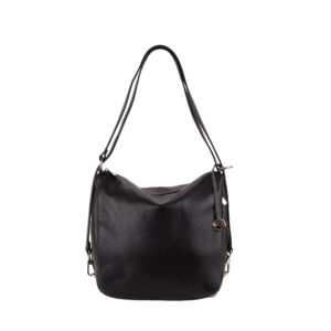 Convertible Italian Leather Multi-Compartment Backpack and Shoulder Bag D27310