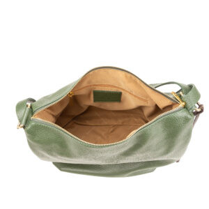 Sacca a spalla in pelle convertibile con spallacci regolabili che possono essere portati come zaino, tasche laterali, art. D27310 di Pelletteria Veneta