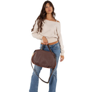 Alternative view of Borsa grande a mano in pelle da donna con decorazione V27601