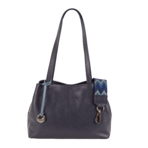 Medium Pebbled Leather Shoulder Bag with Interchangeable Straps