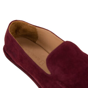 Mocassino in pelle nabuk con fodera in pelle liscia e rinforzo antiscivolo sul tallone in camoscio