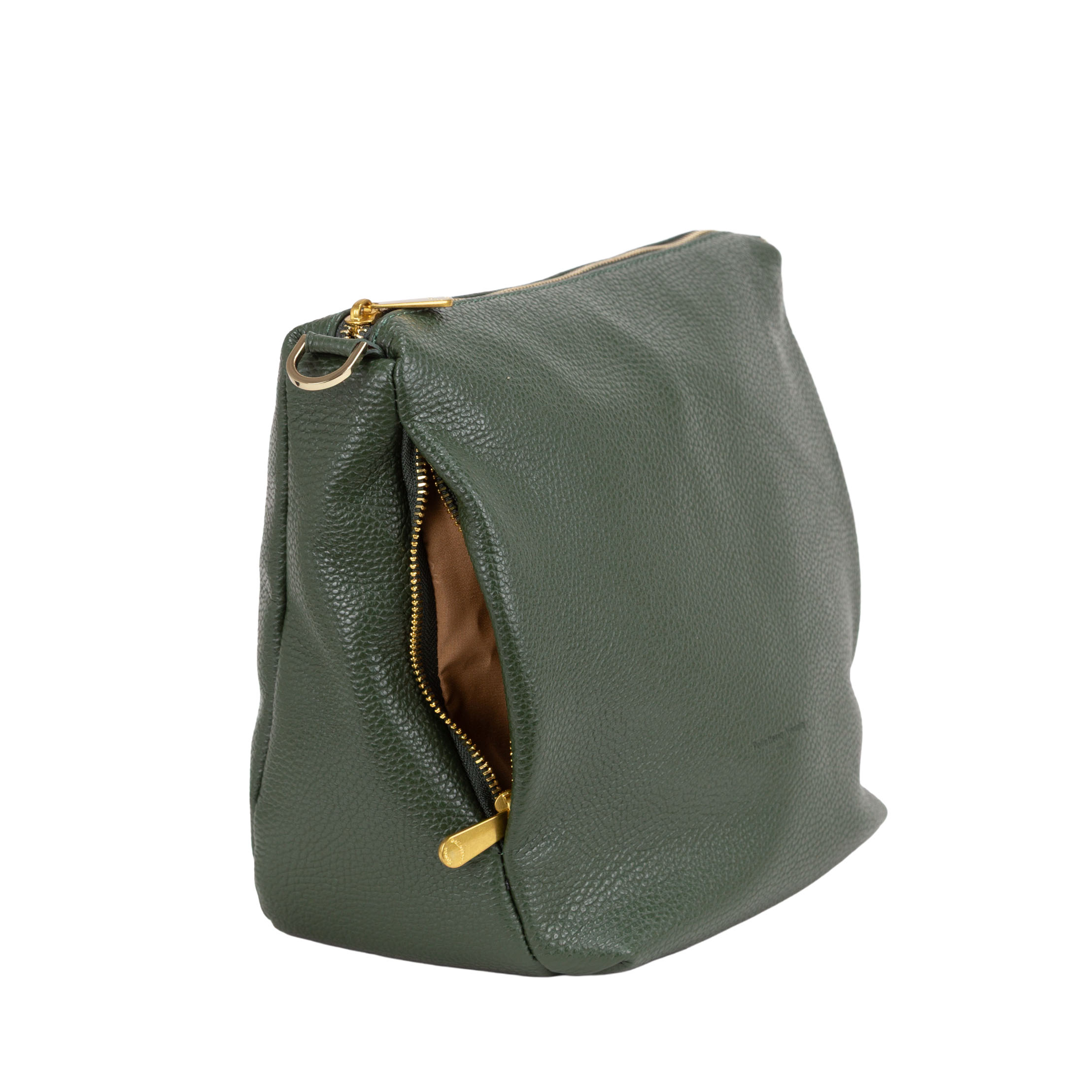 Sacca a spalla in pelle da donna, con tasche laterali e tracolla in tessuto regolabile art. D27311 di Pelletteria Veneta