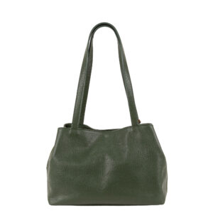 Shopper in pelle da donna con scomparti multipli e tracolla regolabile in tessuto misura media, art D27314 di Pelletteria Veneta