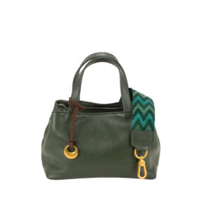 Minibag in pelle da donna con scomparti multipli e tracolla regolabile in tessuto art D27315 di Pelletteria Veneta