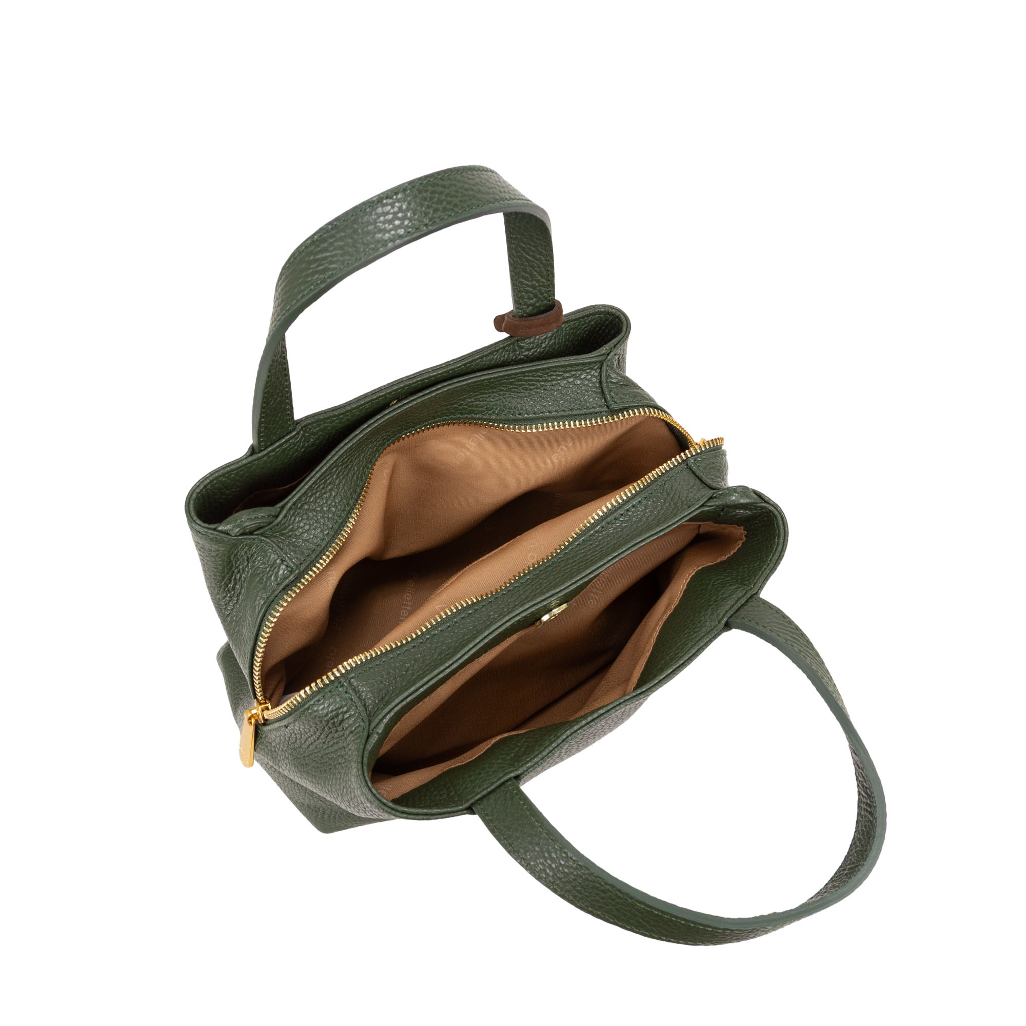 Minibag in pelle da donna con scomparti multipli e tracolla regolabile in tessuto art D27315 di Pelletteria Veneta