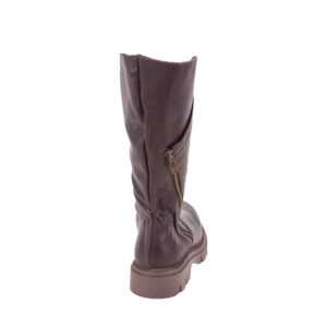 Stivali alti da donna in pelle con zip laterale SC1301 di Pelletteria Veneta