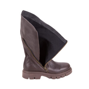 Stivali alti da donna in pelle con zip laterale SC1301 di Pelletteria Veneta