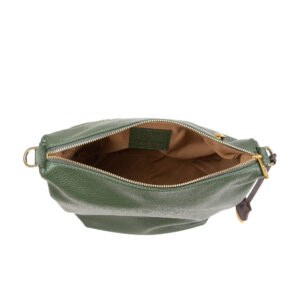 Sacca a spalla in pelle da donna, con tasche laterali e tracolla in tessuto regolabile art. D27311 di Pelletteria Veneta