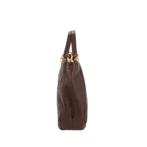 Borsa a mano con doppi manici in pelle conciata al vegetale art. V27203 di Pelletteria Veneta