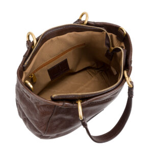 Borsa a mano con doppi manici in pelle conciata al vegetale art. V27203 di Pelletteria Veneta