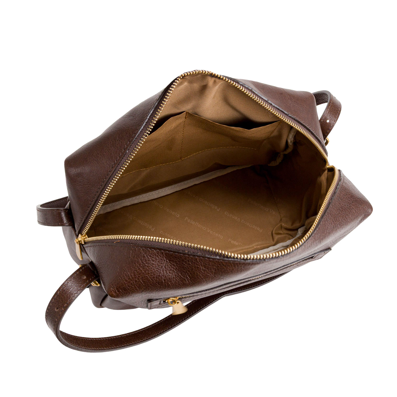 Bauletto in pelle conciata al vegetale con doppi manici art. F27206 di Pelletteria Veneta
