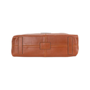 Borsa a mano in pelle con concia vegetale e frange decorative. Mod. F27209 di Pelletteria Veneta
