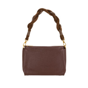 Women's  leather handbag with brainded handle V27618 - CASTANO