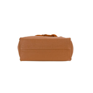 Women's leather handbag with brainded handle V27618 - Image 5