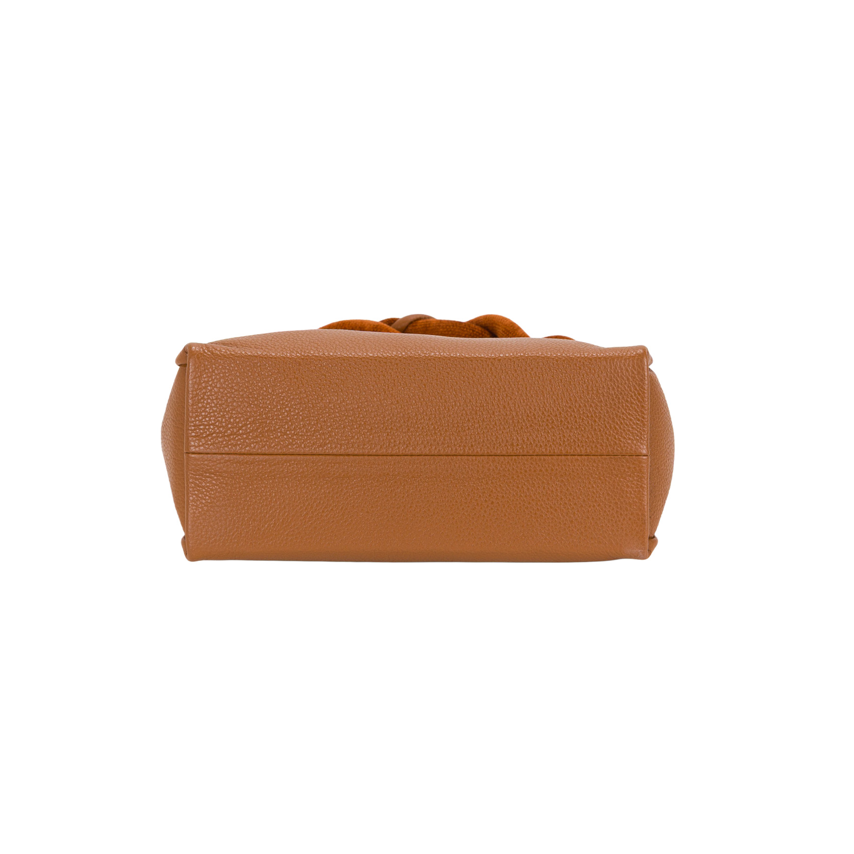 Women's leather handbag with brainded handle V27618 - Image 5