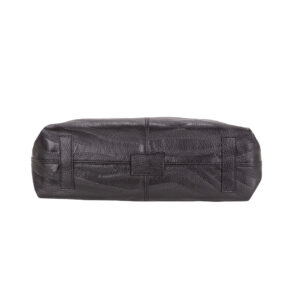 Borsa a mano in pelle bottanalata stampata con motivo zebrato e frange decorative. Mod. Z27208 di Pelletteria Veneta