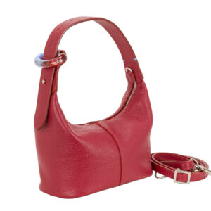 Pebble grain handbag V26518 with Murano glass decoration