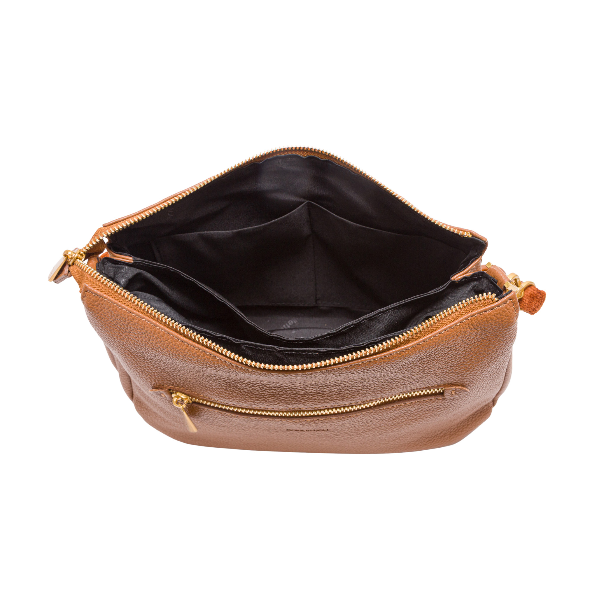 Borsa a spalla in pelle daonna con manico intrecciato in pelle e ciniglia di Pelletteria Veneta
