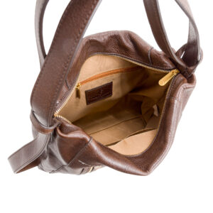 Borsa in pelle conciata al vegetale convertibile in zaino art. F27200 di Pelletteria Veneta