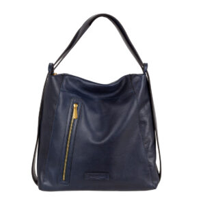Convertible Italian Leather Backpack and Shoulder Bag
