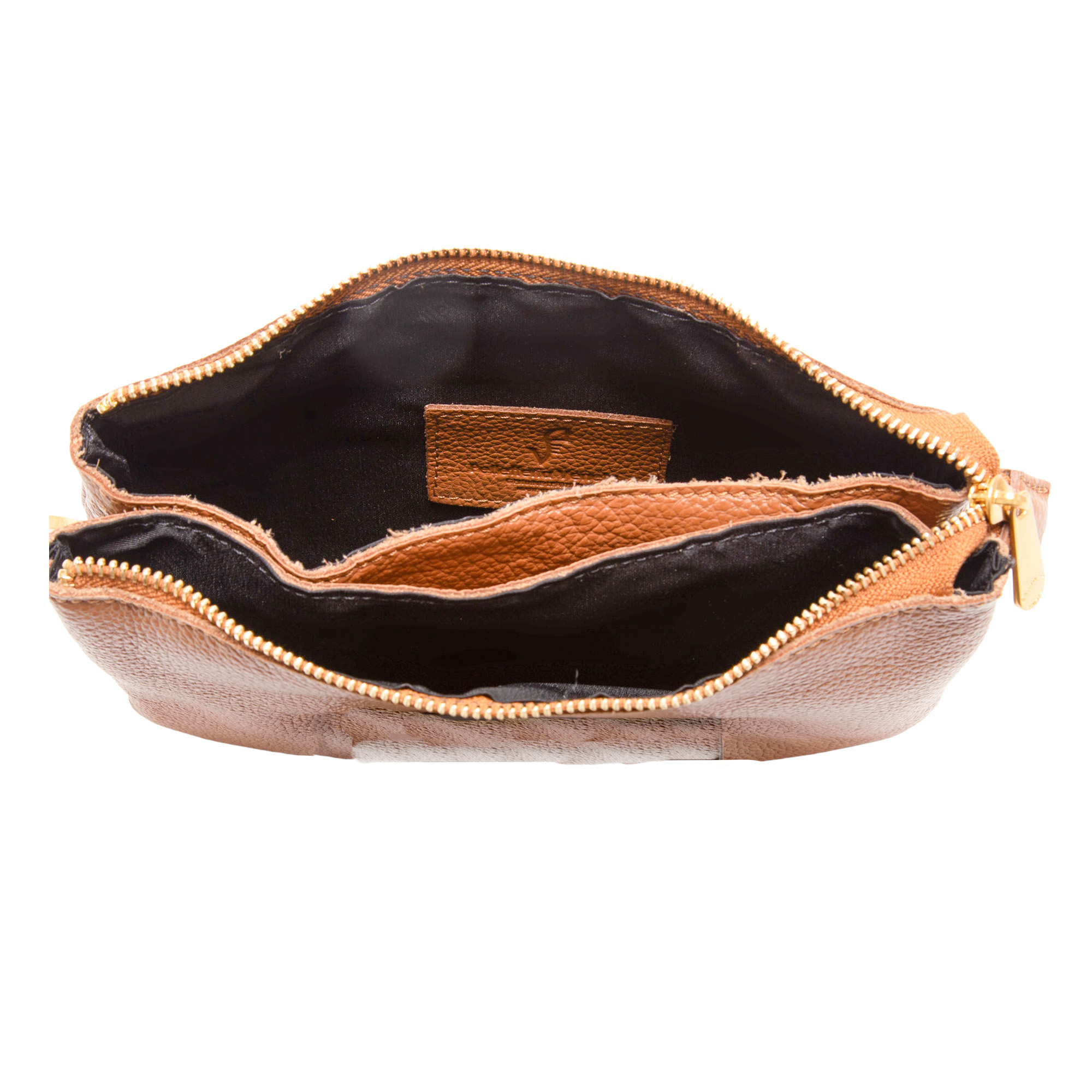 Compact Italian Leather Pochette with Braided Handle V27619 - Image 6