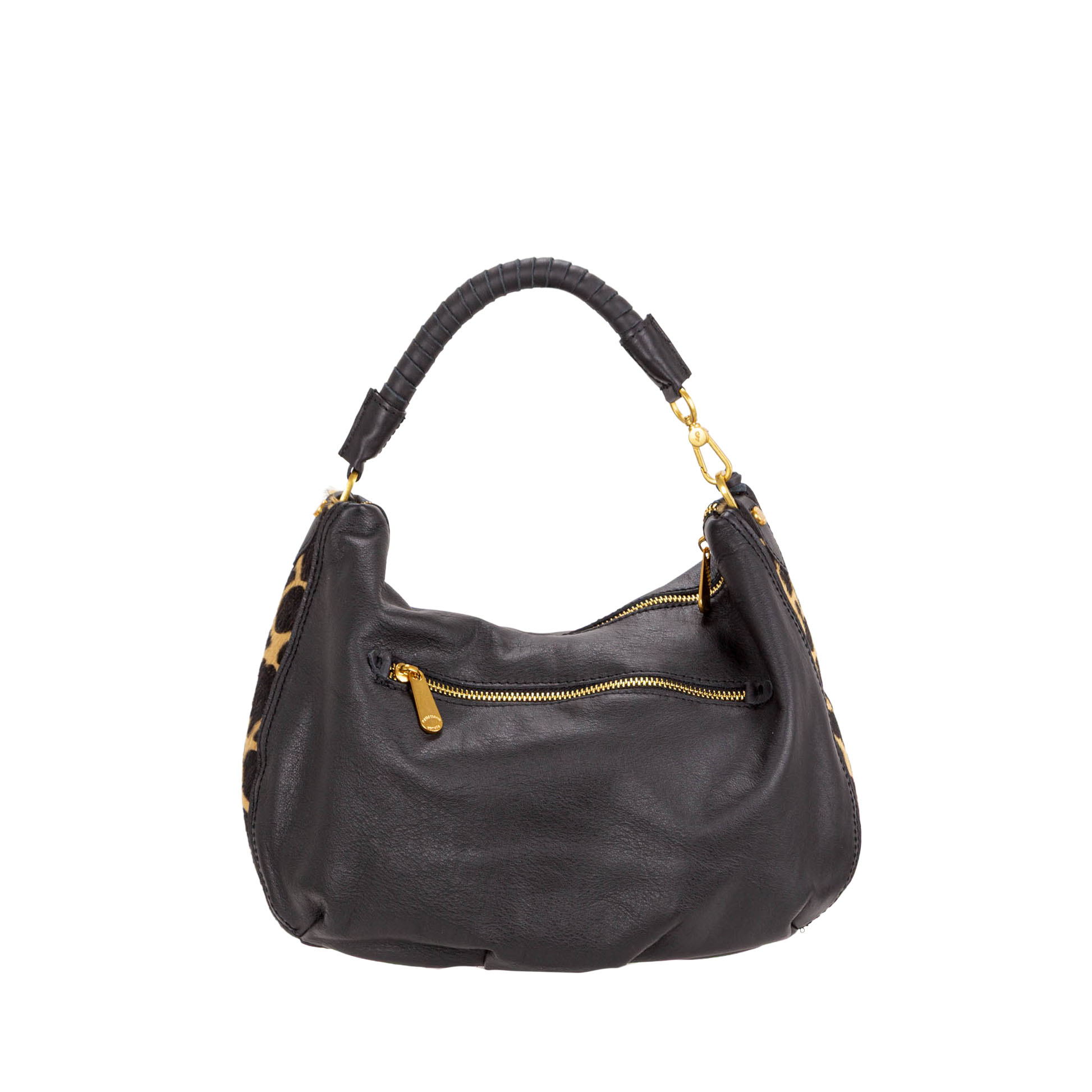 Borsa a spalla in nabuk da donna con manico intrecciati CAV26503 - immagine 2
