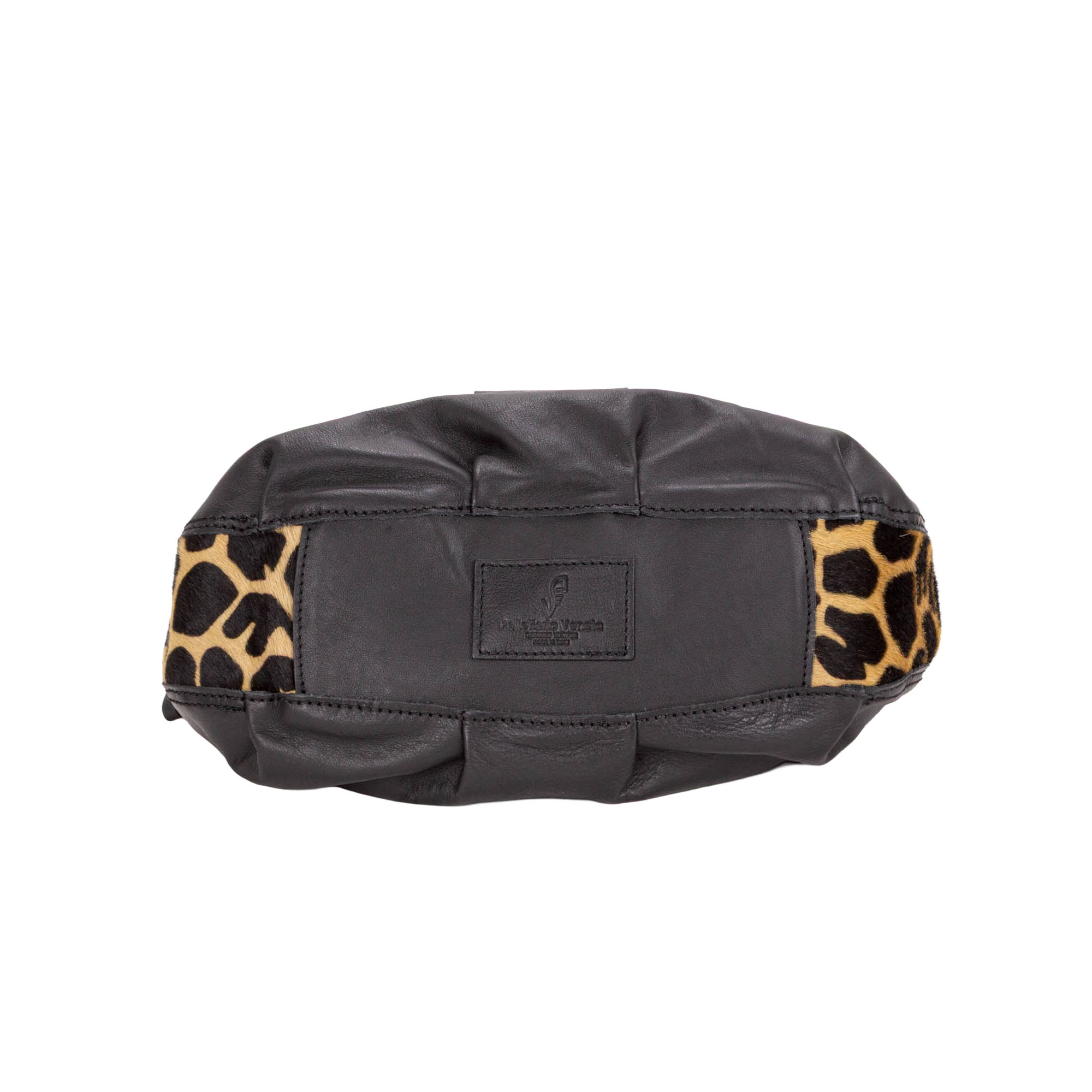 Borsa a spalla in nabuk da donna con manico intrecciati CAV26503 - immagine 3