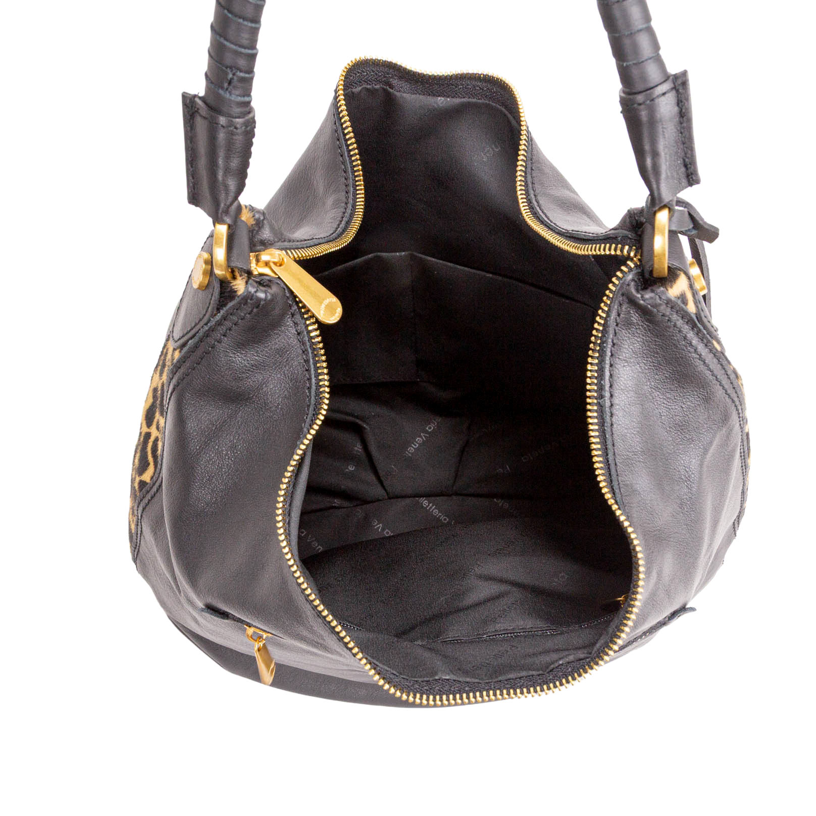 Borsa a spalla in nabuk da donna con manico intrecciati CAV26503 - immagine 5