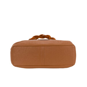 Pelletteria Veneta Soft pebble grain Leather Shoulder Bag with Braided Handle - Image 6