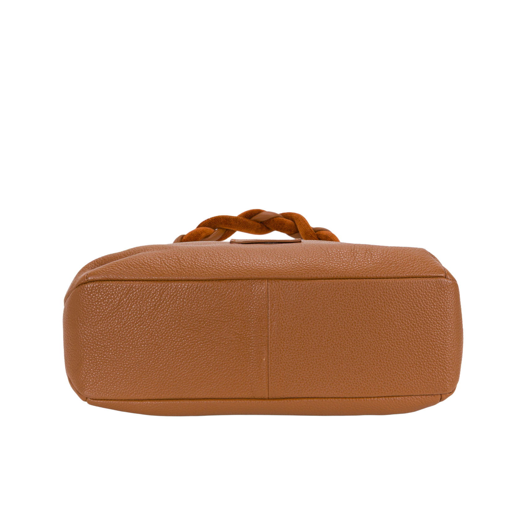 Pelletteria Veneta Soft pebble grain Leather Shoulder Bag with Braided Handle - Image 6