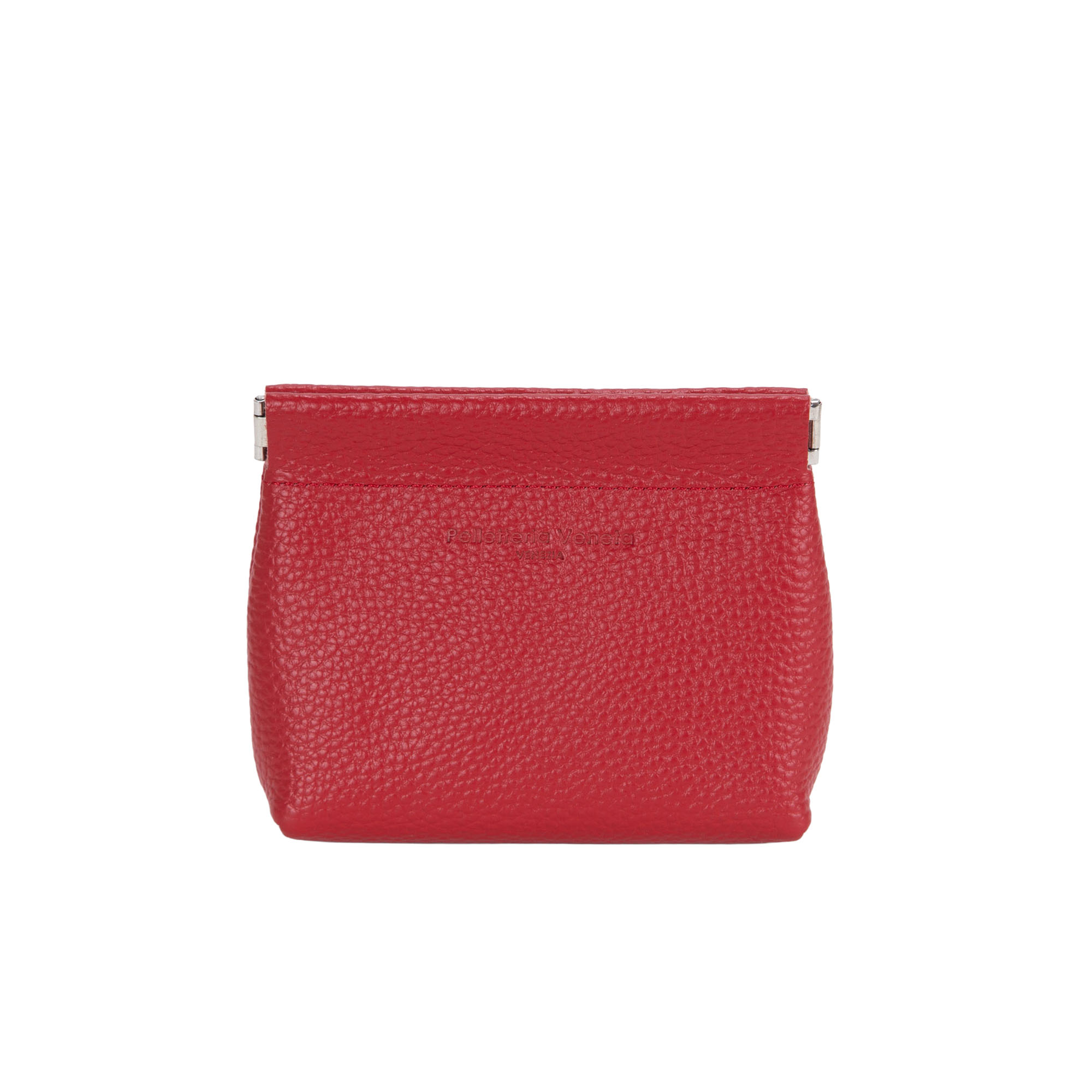 Trousse in pelle compatta con chiusura a scatto di Pelletteria Veneta