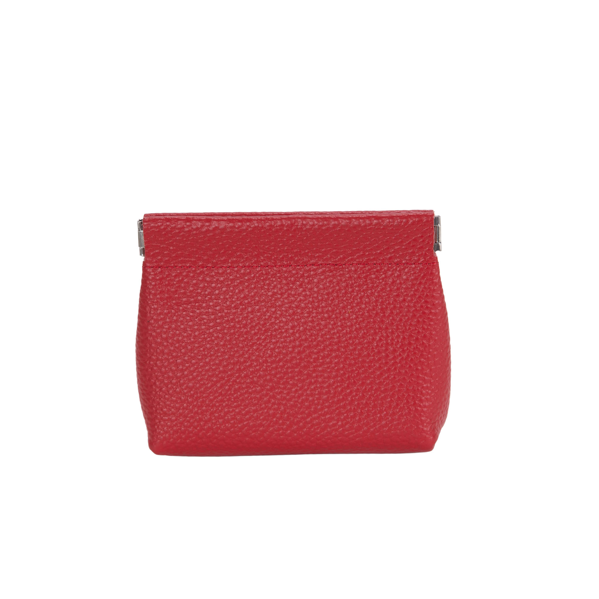 Trousse in pelle compatta con chiusura a scatto di Pelletteria Veneta