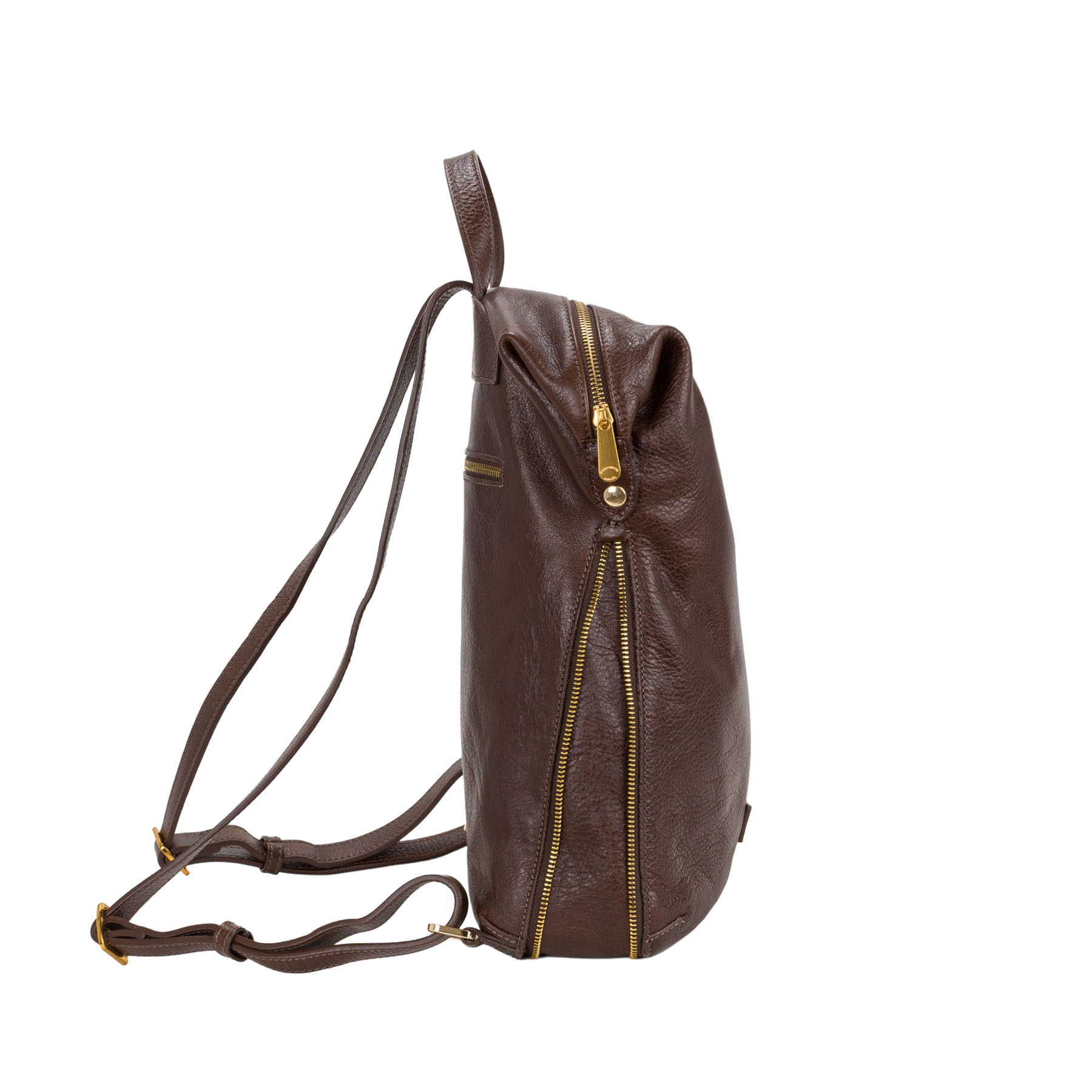 Expandable Leather Backpack with Adjustable Straps and Zip Closure - Image 3